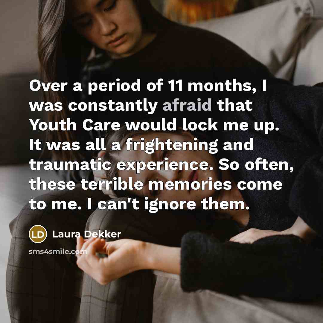 “Over a period of 11 months, I was constantly afraid…” quote by Laura Dekker