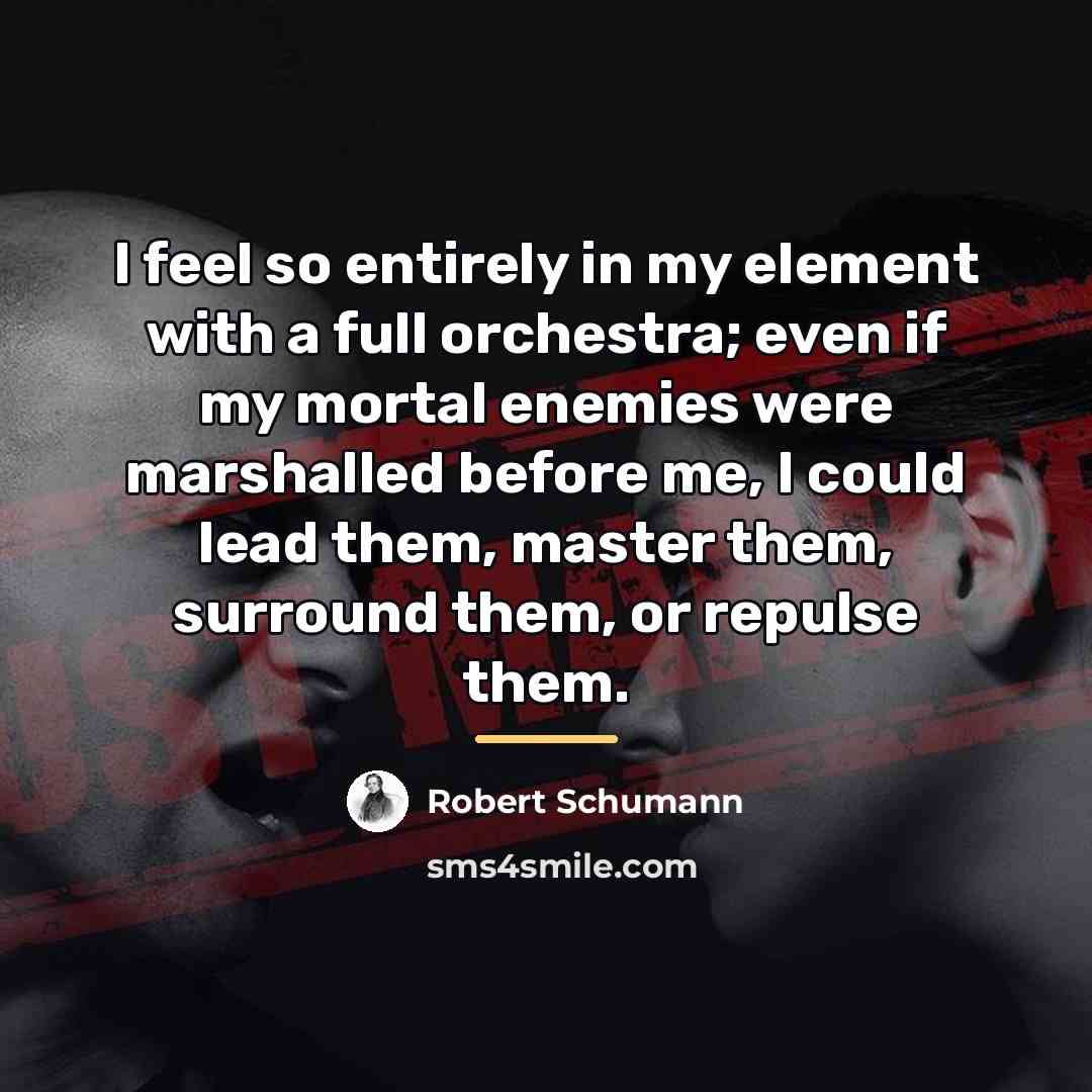 “I feel so entirely in my element with a full…” quote by Robert Schumann