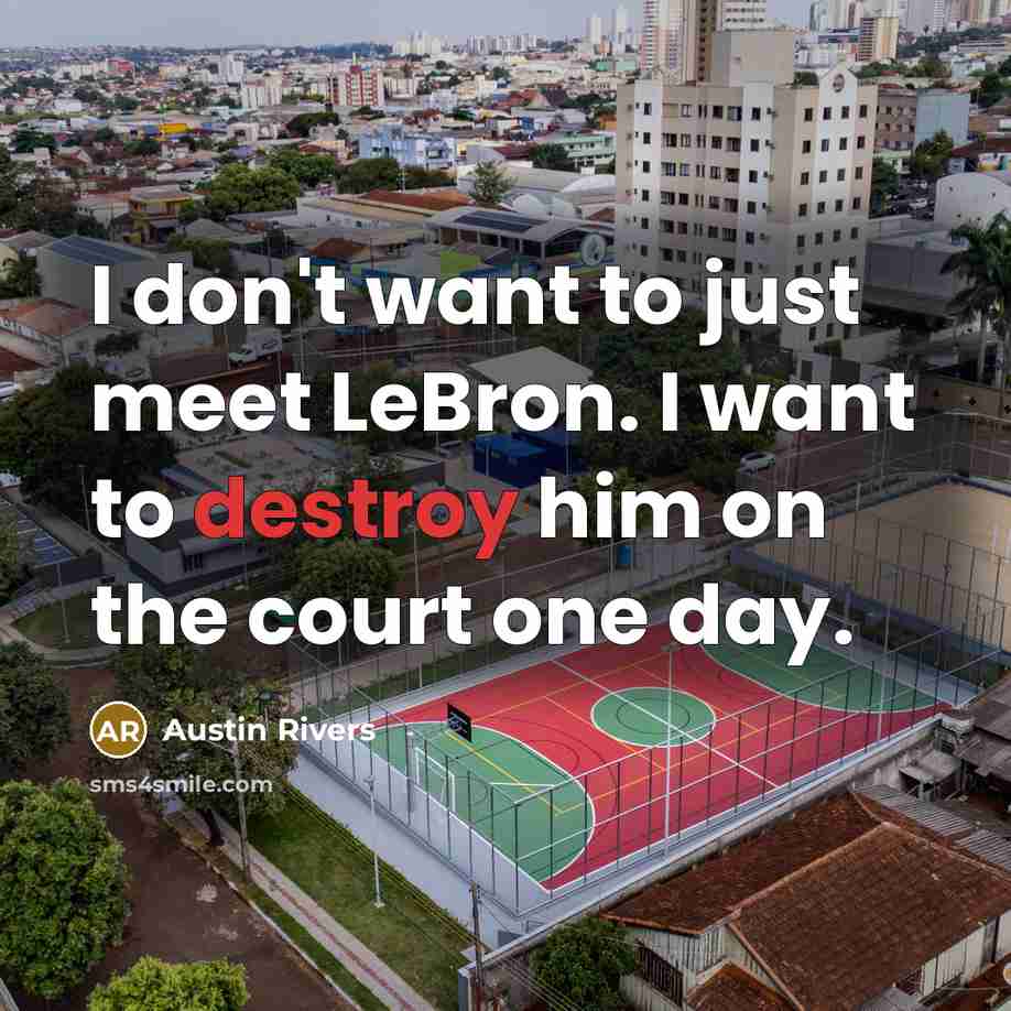 “I don't want to just meet LeBron. I want to…” quote by Austin Rivers