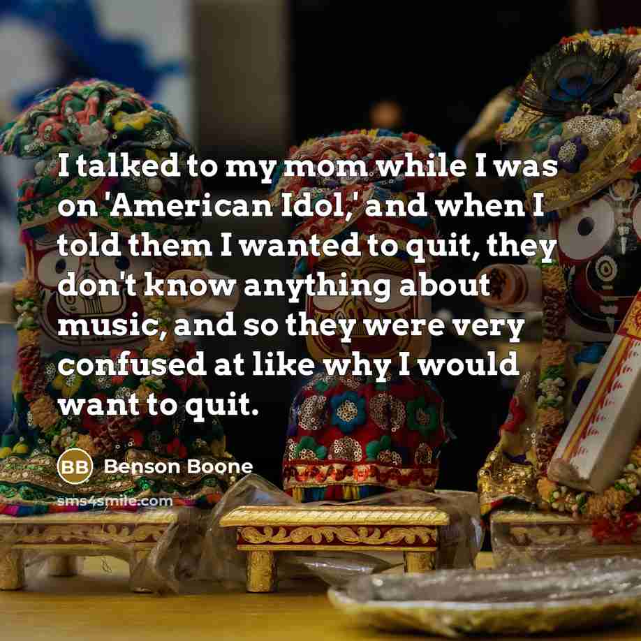 “I talked to my mom while I was on 'American…” quote by Benson Boone
