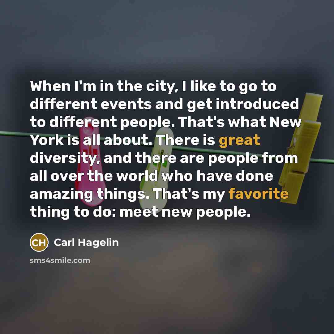“When I'm in the city, I like to go to…” quote by Carl Hagelin
