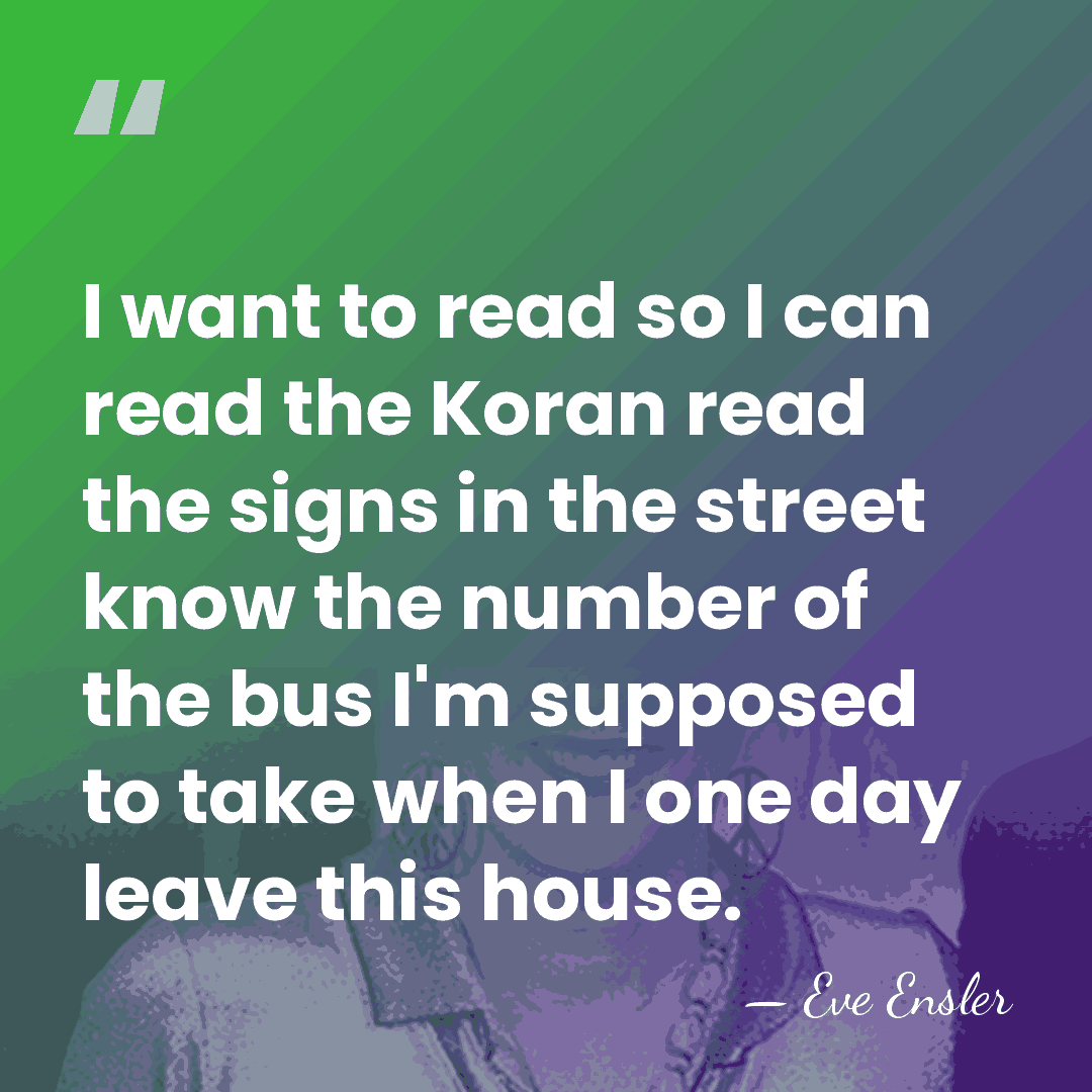 I want to read so I can read the Koran read the&hellip; - Eve Ensler