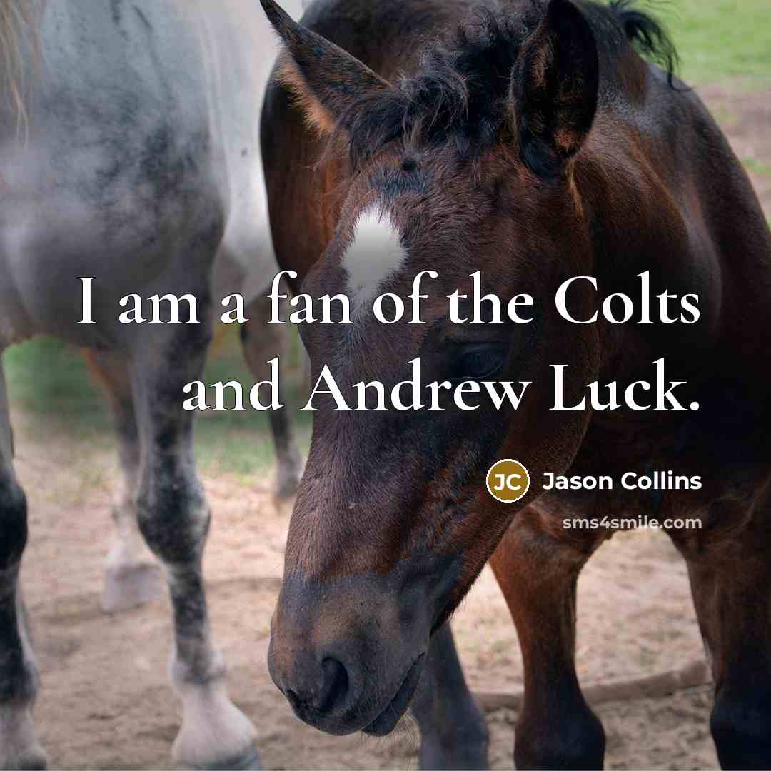 “I am a fan of the Colts and Andrew Luck.…” quote by Jason Collins