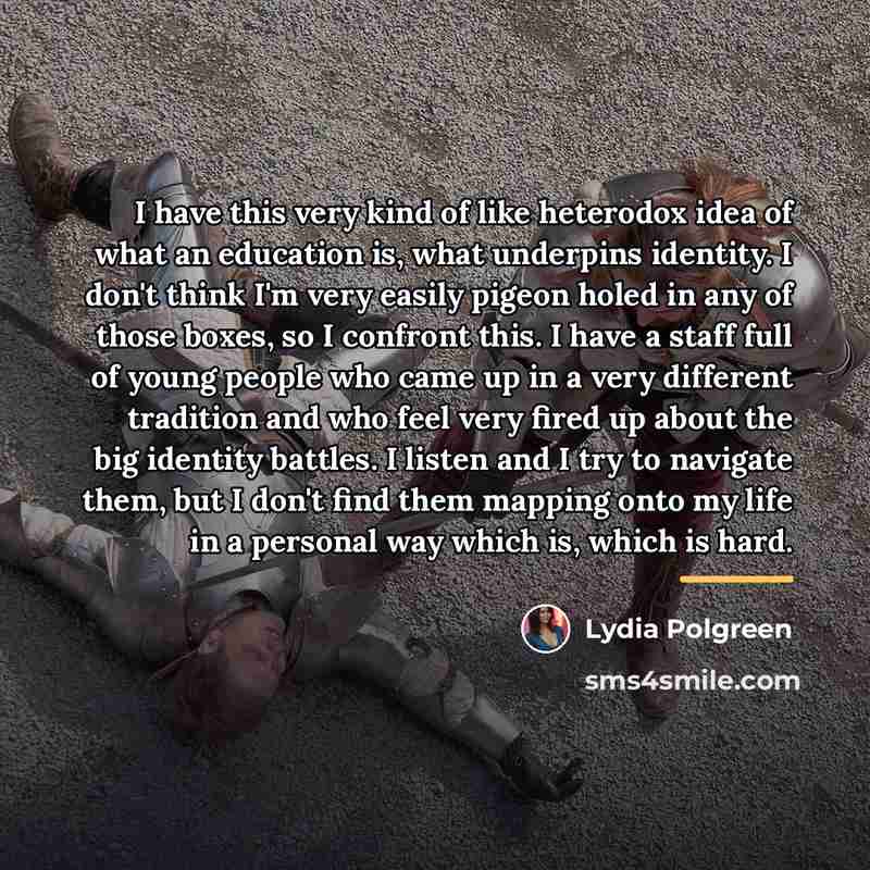 “I have this very kind of like heterodox idea of…” quote by Lydia Polgreen