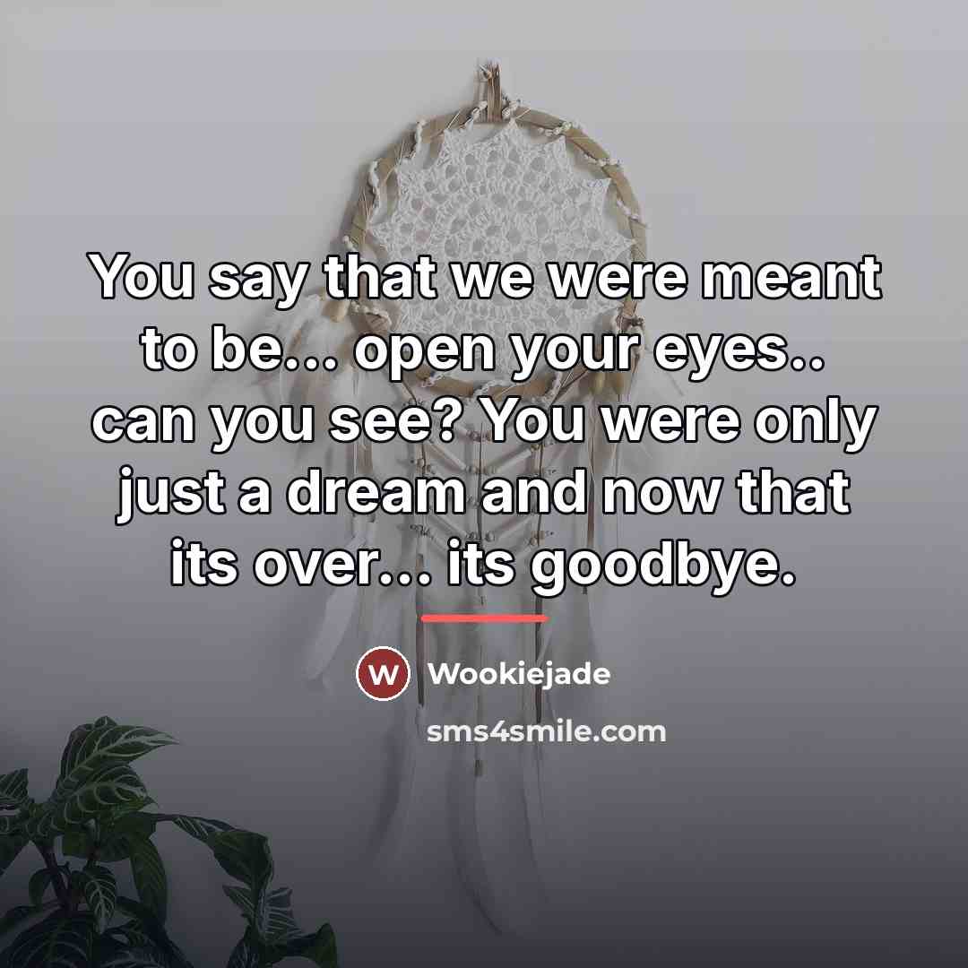 “You say that we were meant to be... open your…” quote by Wookiejade