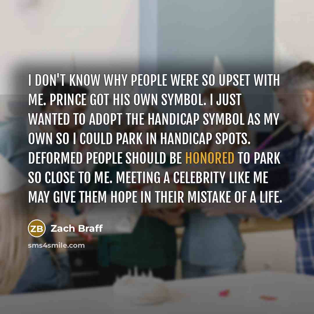 “I don't know why people were so upset with me.…” quote by Zach Braff