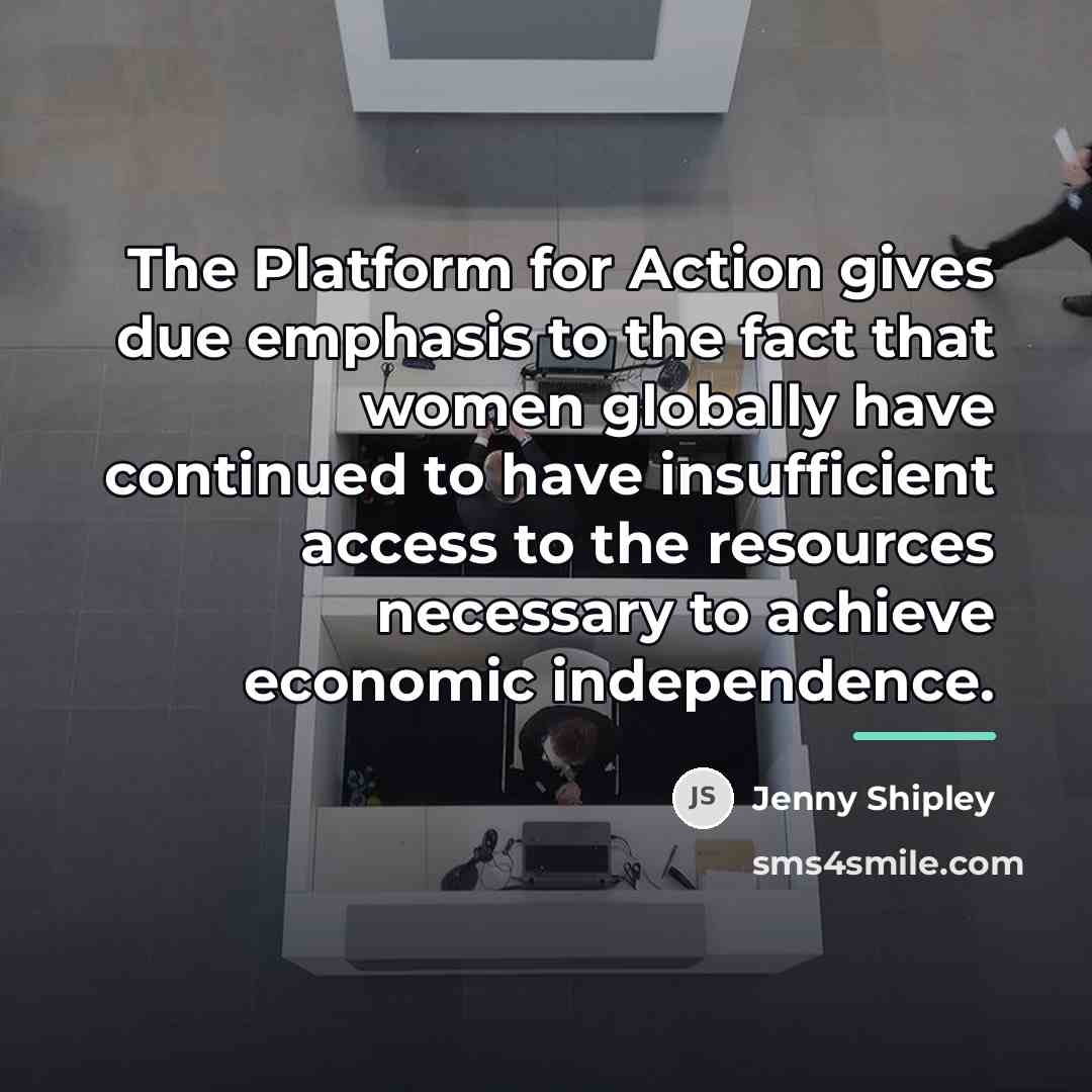 “The Platform for Action gives due emphasis to the fact…” quote by Jenny Shipley