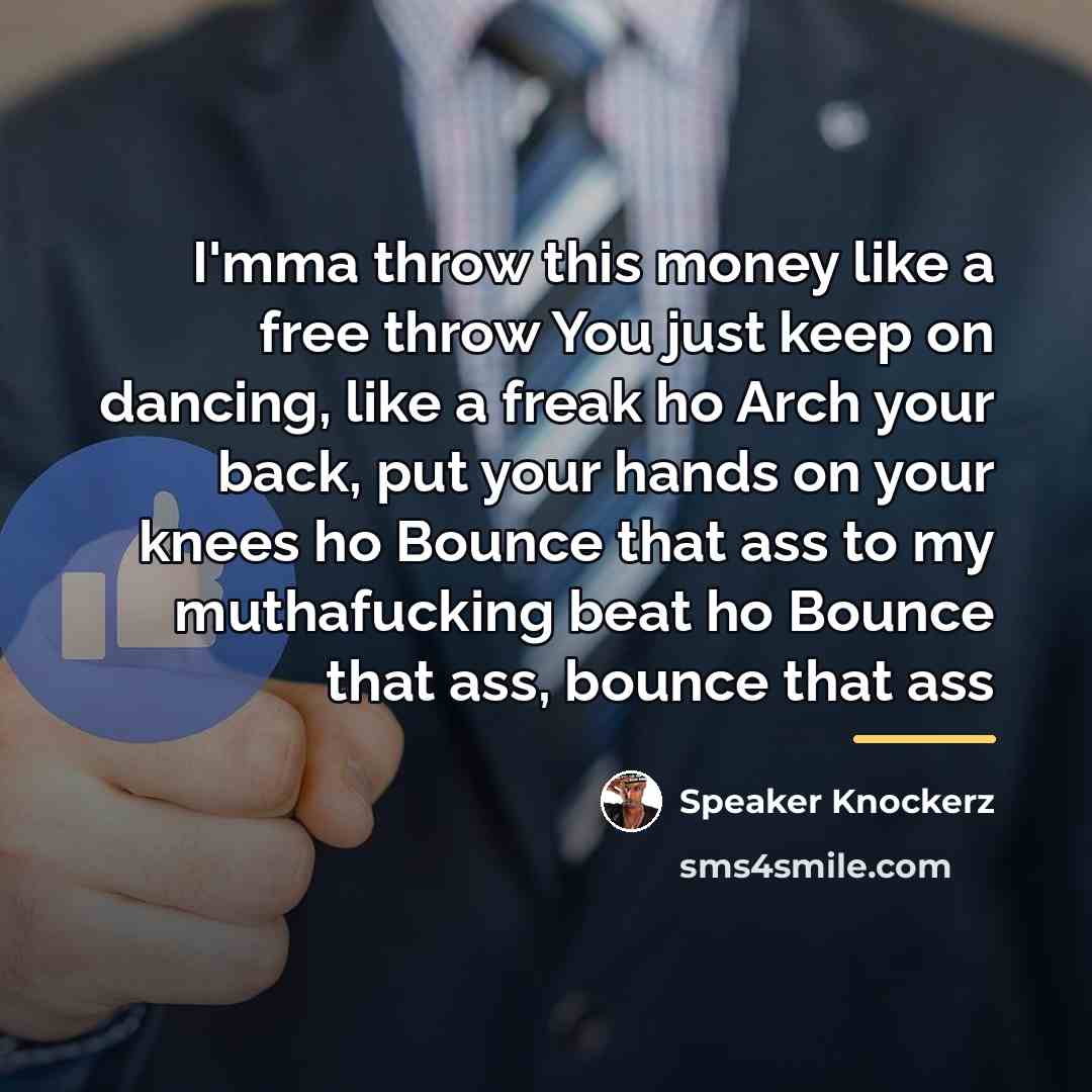 “I'mma throw this money like a free throw You just…” quote by Speaker Knockerz