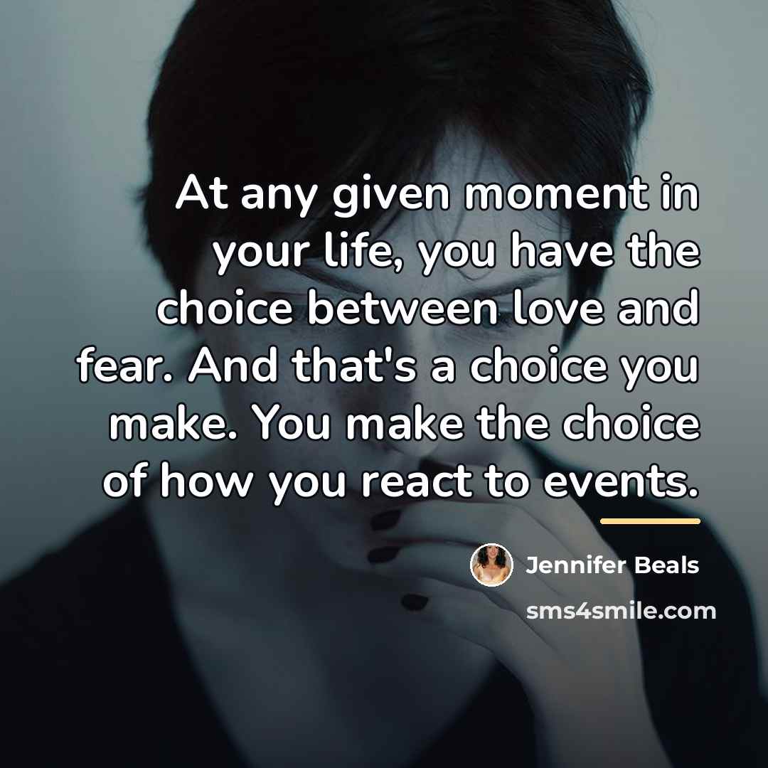 “At any given moment in your life, you have the…” quote by Jennifer Beals