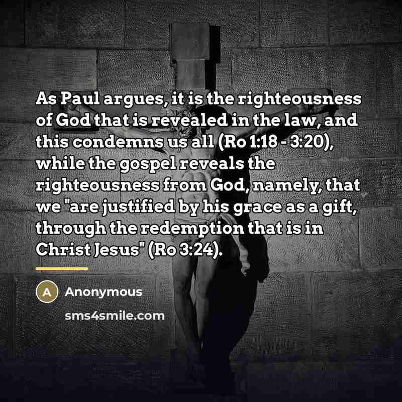 “As Paul argues, it is the righteousness of God that…” quote by Anonymous