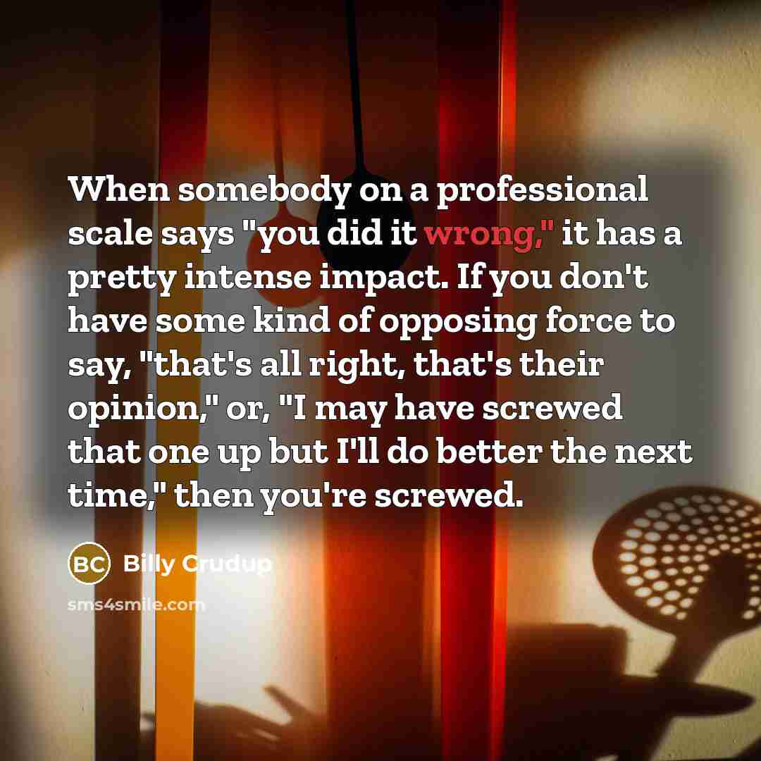“When somebody on a professional scale says "you did it…” quote by Billy Crudup