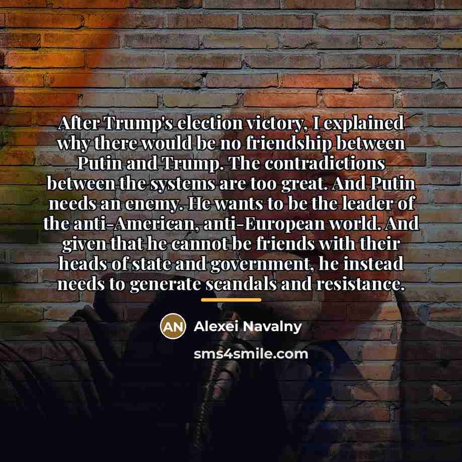“After Trump's election victory, I explained why there would be…” quote by Alexei Navalny