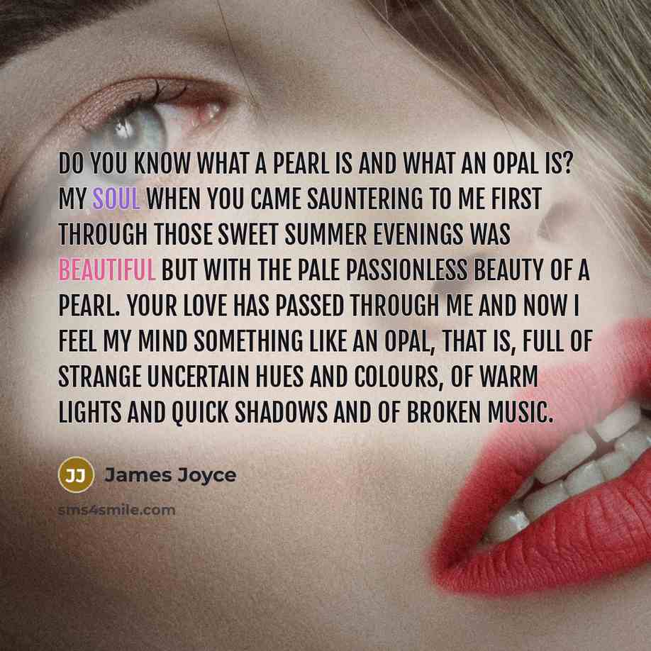“Do you know what a pearl is and what an…” quote by James Joyce