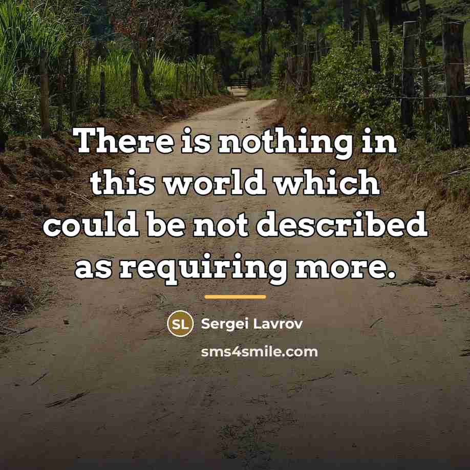 “There is nothing in this world which could be not…” quote by Sergei Lavrov