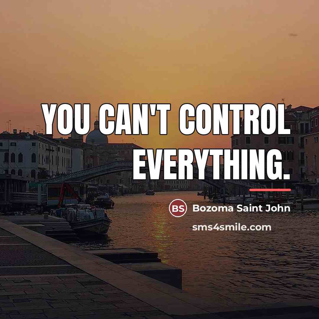 “You can't control everything.…” quote by Bozoma Saint John