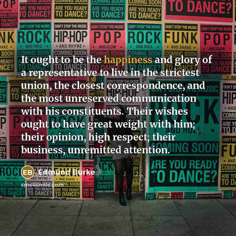 “It ought to be the happiness and glory of a…” quote by Edmund Burke