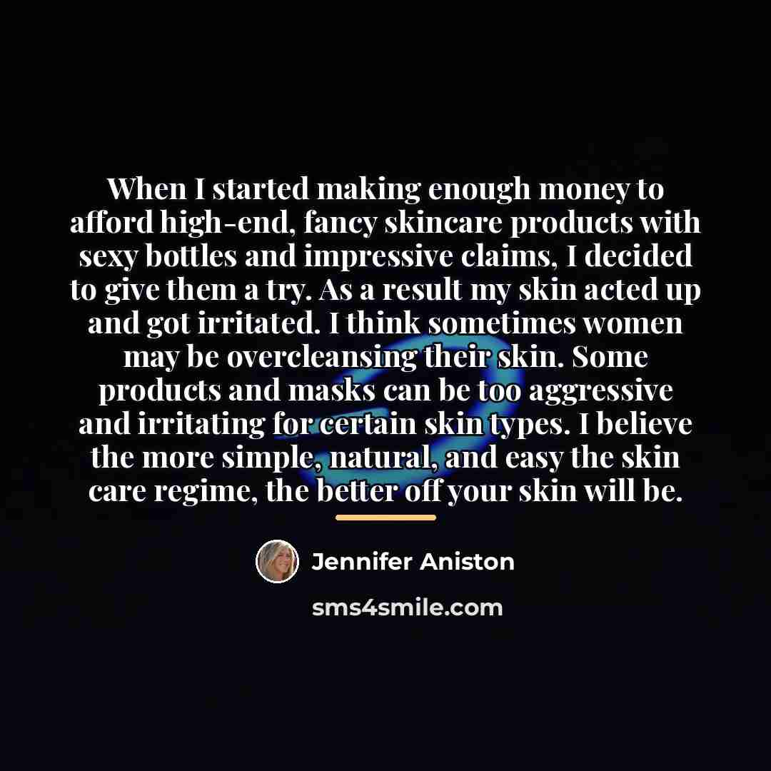 “When I started making enough money to afford high-end, fancy…” quote by Jennifer Aniston