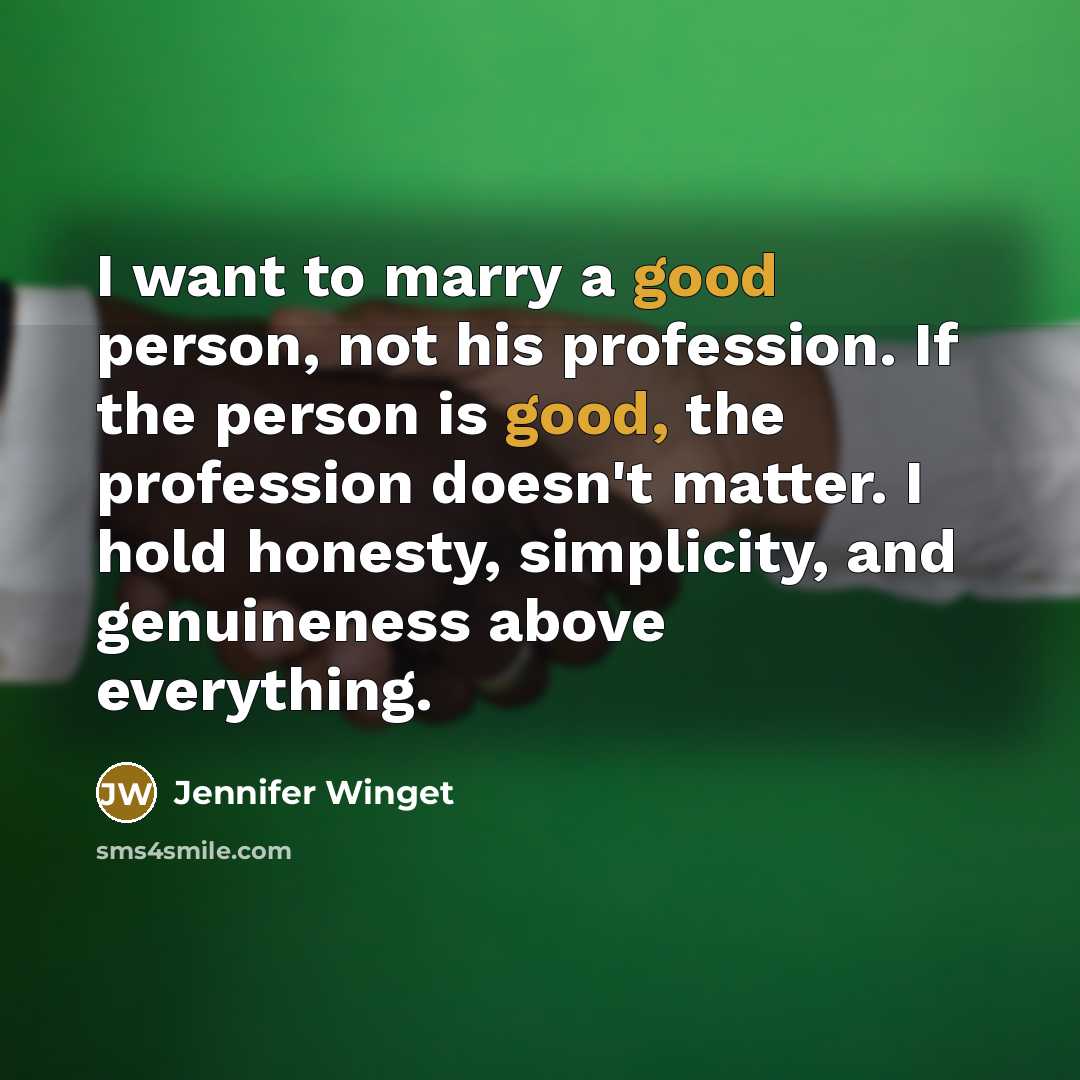 “I want to marry a good person, not his profession.…” quote by Jennifer Winget