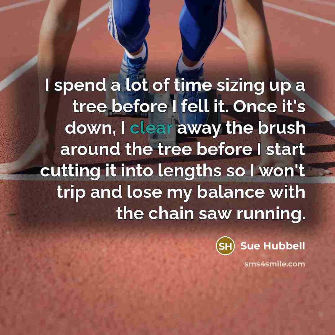 “I spend a lot of time sizing up a tree…” quote by Sue Hubbell