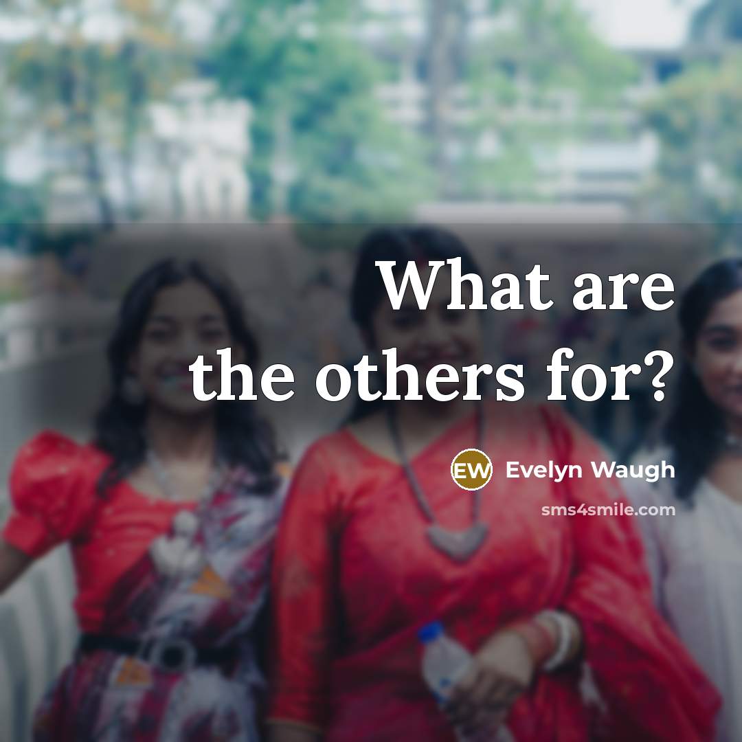 “What are the others for?…” quote by Evelyn Waugh