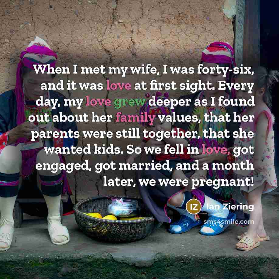 “When I met my wife, I was forty-six, and it…” quote by Ian Ziering
