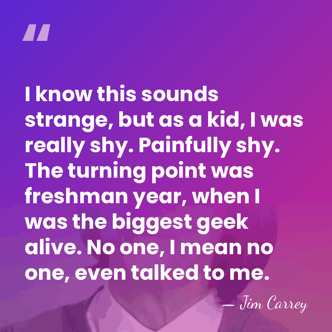 I know this sounds strange, but as a kid, I was really&hellip; - Jim Carrey