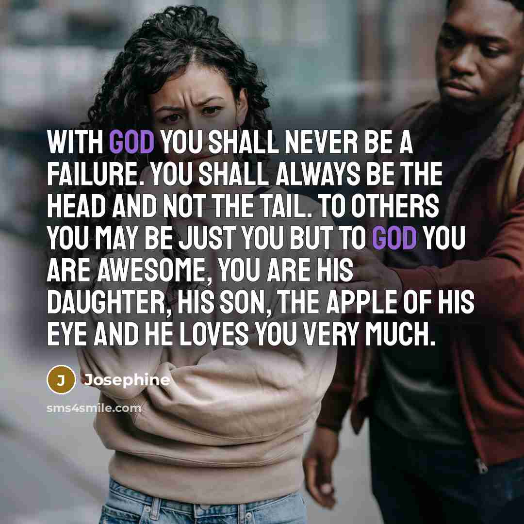 “With God you shall never be a failure. You shall…” quote by Josephine