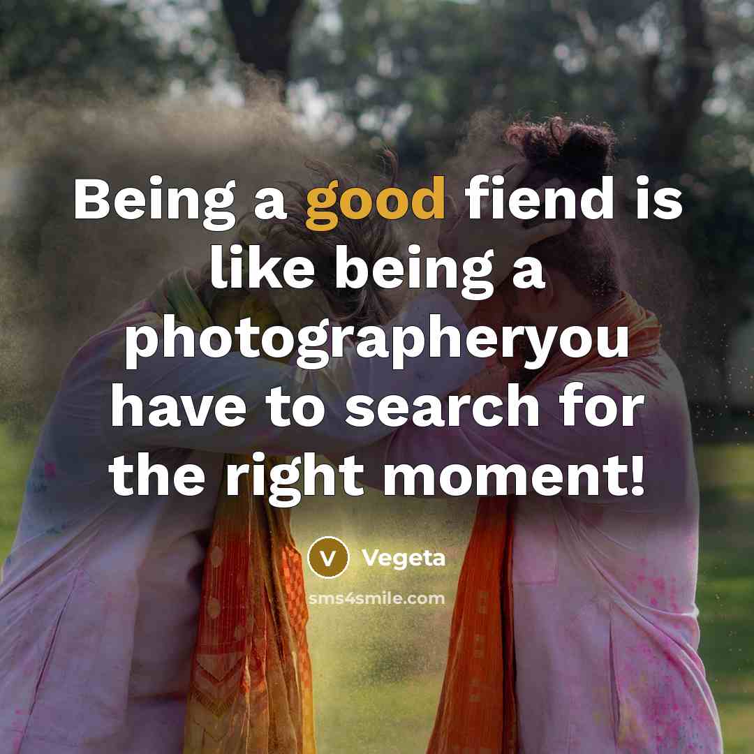 “Being a good fiend is like being a photographeryou have…” quote by Vegeta