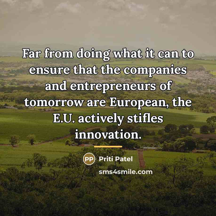 “Far from doing what it can to ensure that the…” quote by Priti Patel