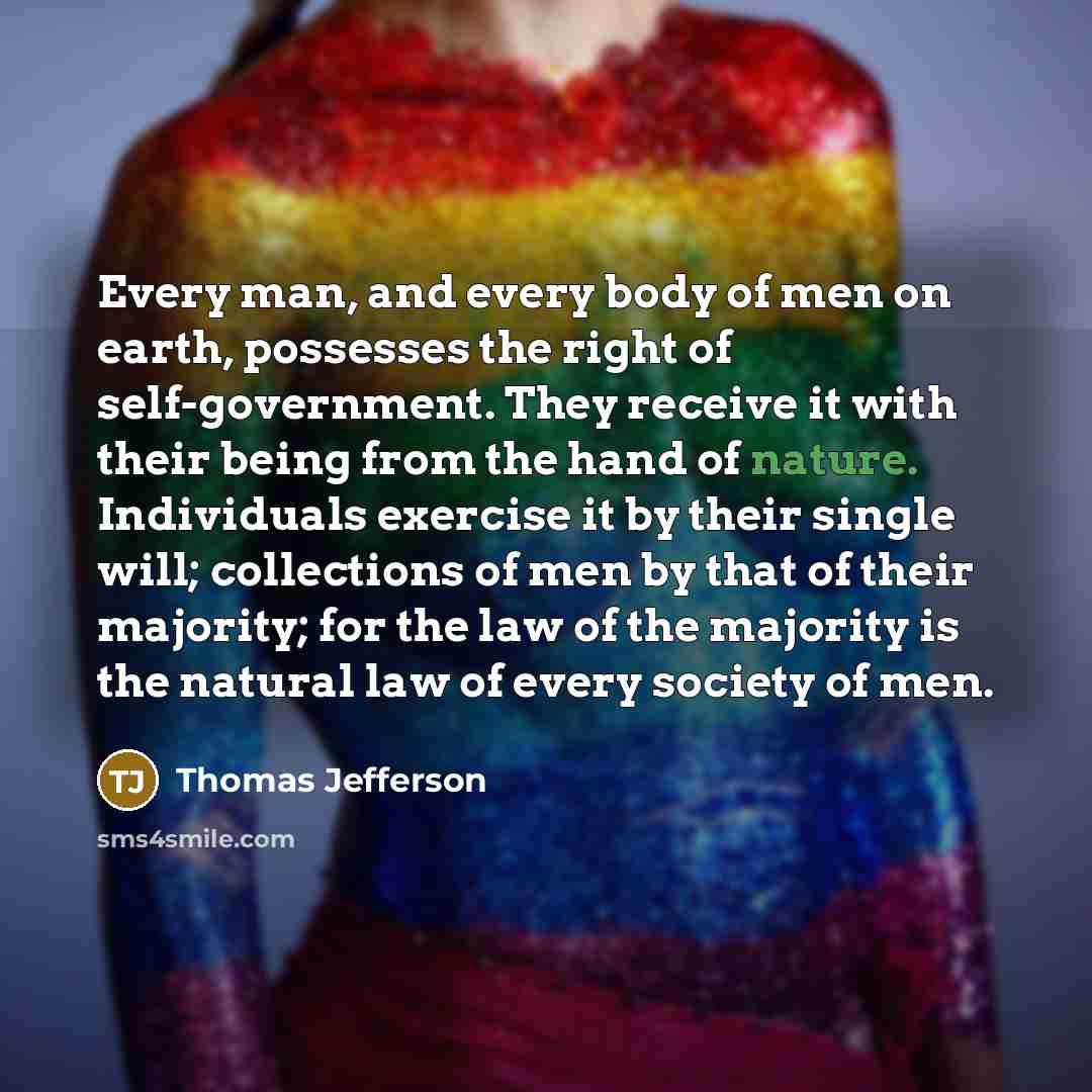 “Every man, and every body of men on earth, possesses…” quote by Thomas Jefferson