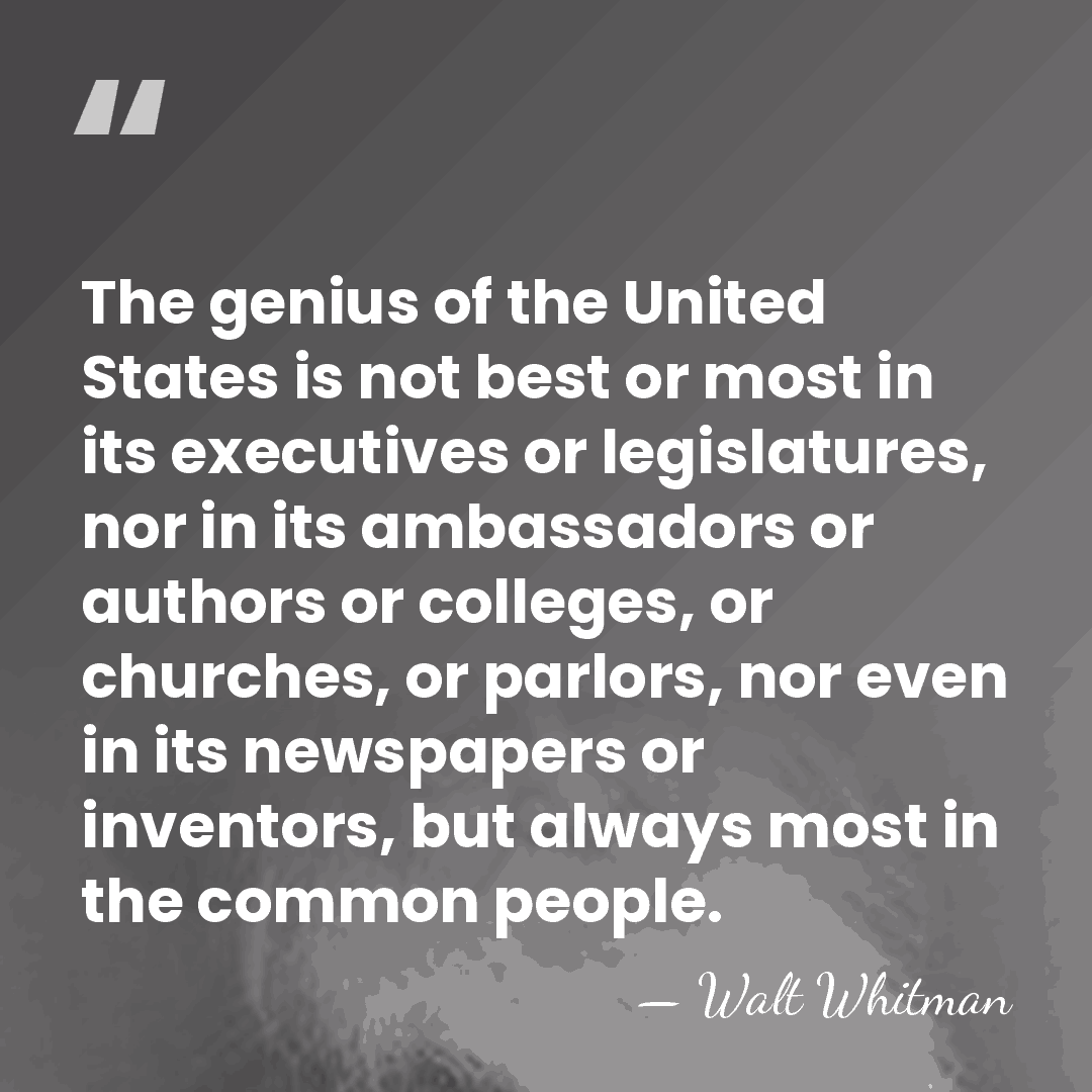 The genius of the United States is not best or most in&hellip; - Walt Whitman