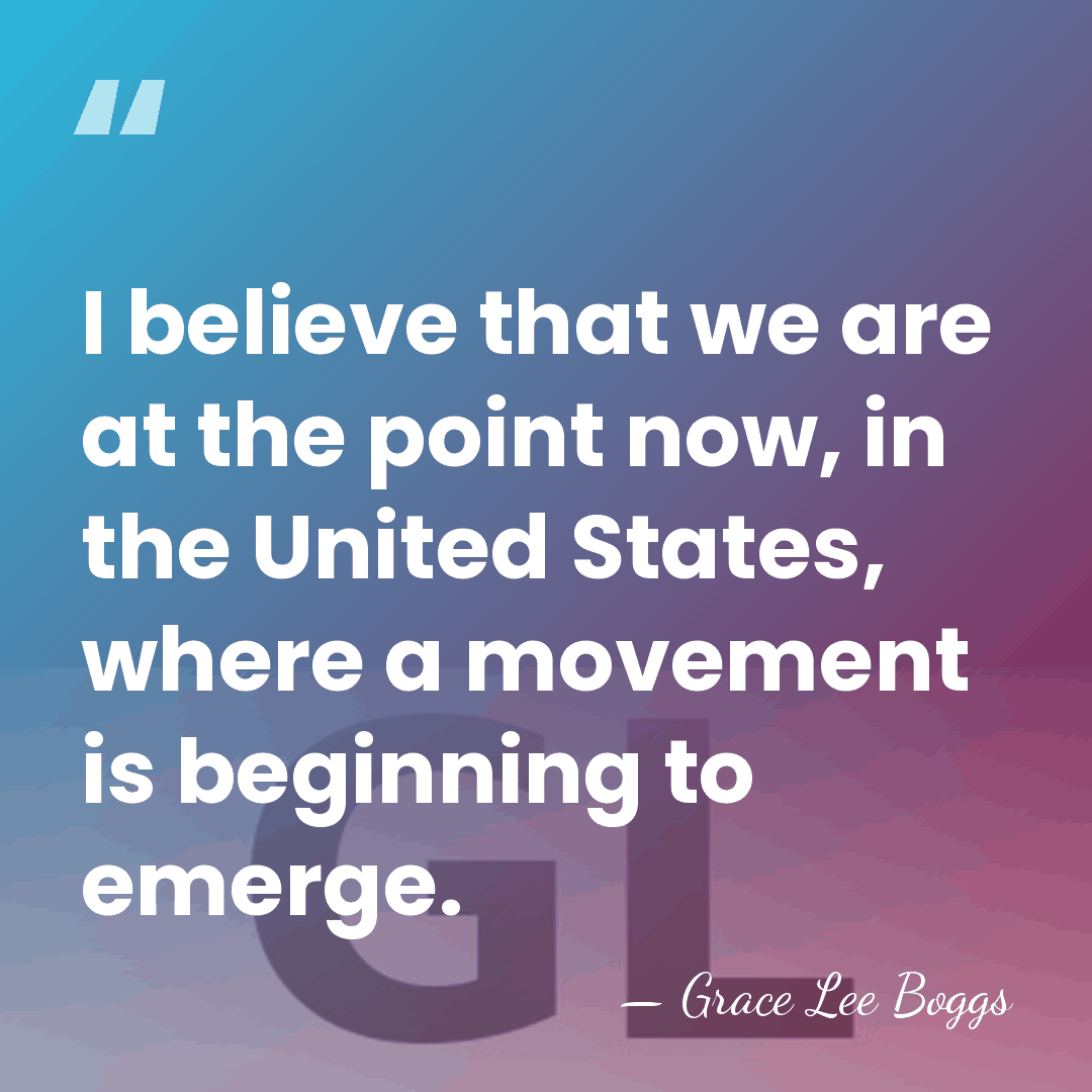 I believe that we are at the point now, in the United&hellip; - Grace Lee Boggs