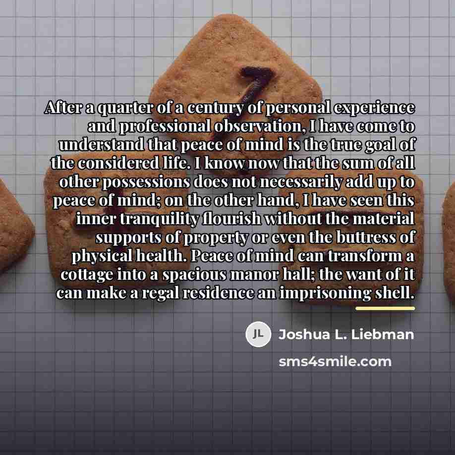 “After a quarter of a century of personal experience and…” quote by Joshua L. Liebman