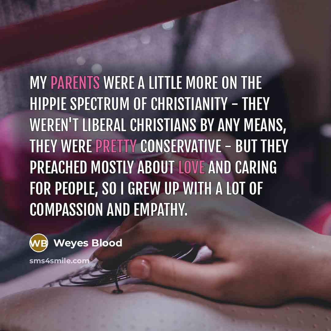 “My parents were a little more on the hippie spectrum…” quote by Weyes Blood
