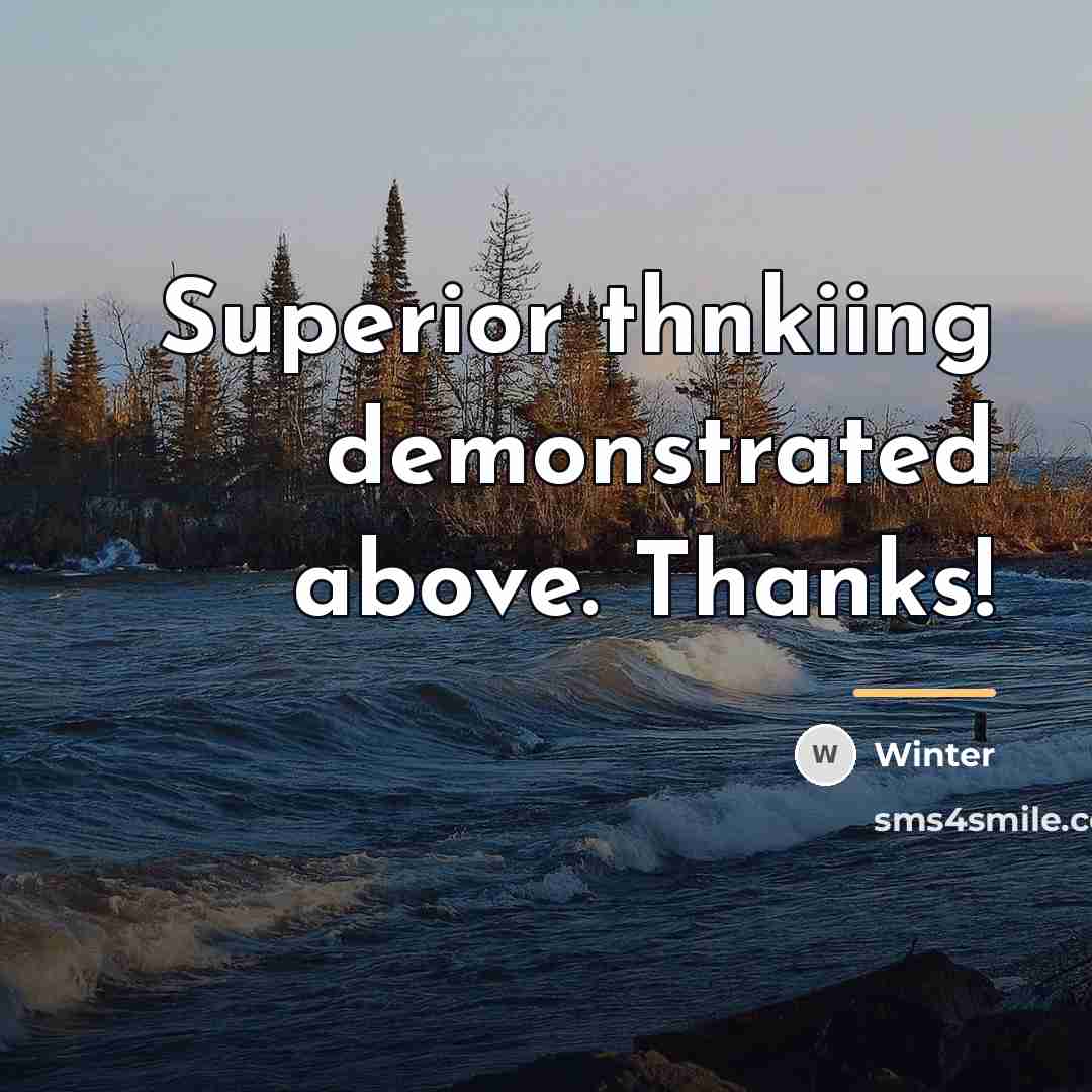 “Superior thnkiing demonstrated above. Thanks!…” quote by Winter