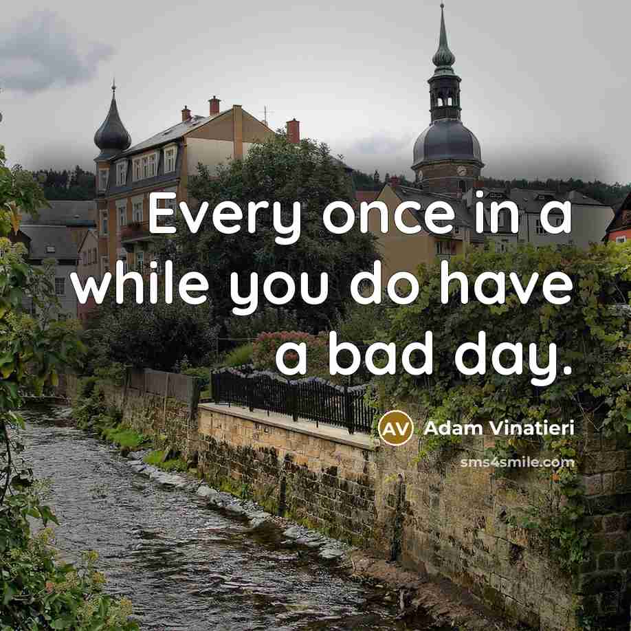 “Every once in a while you do have a bad…” quote by Adam Vinatieri