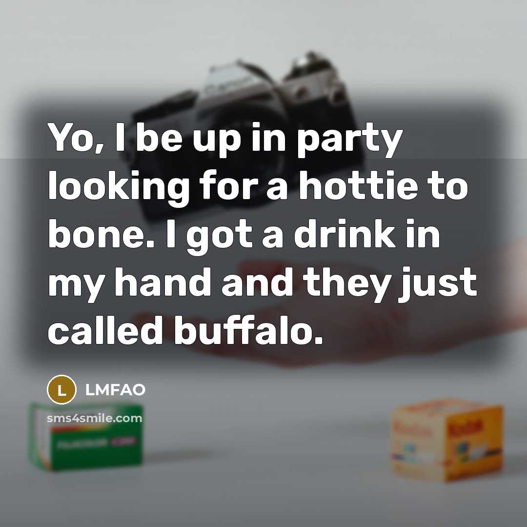“Yo, I be up in party looking for a hottie…” quote by Lmfao