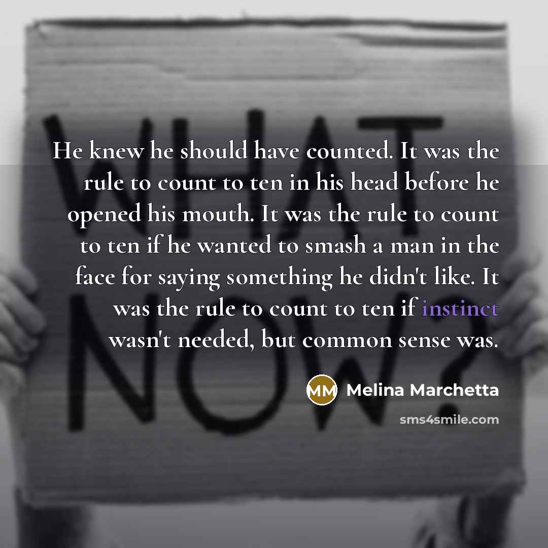 “He knew he should have counted. It was the rule…” quote by Melina Marchetta