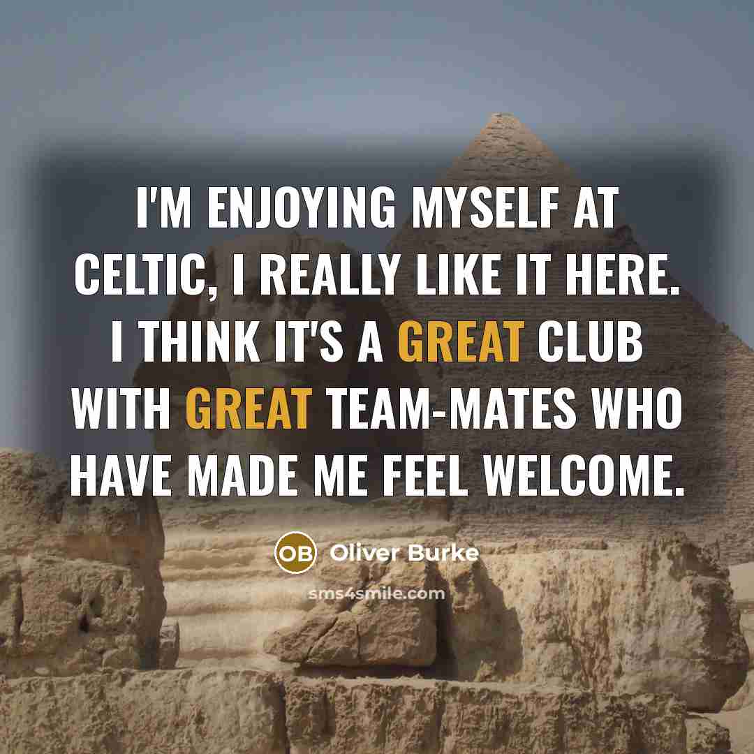 “I'm enjoying myself at Celtic, I really like it here.…” quote by Oliver Burke