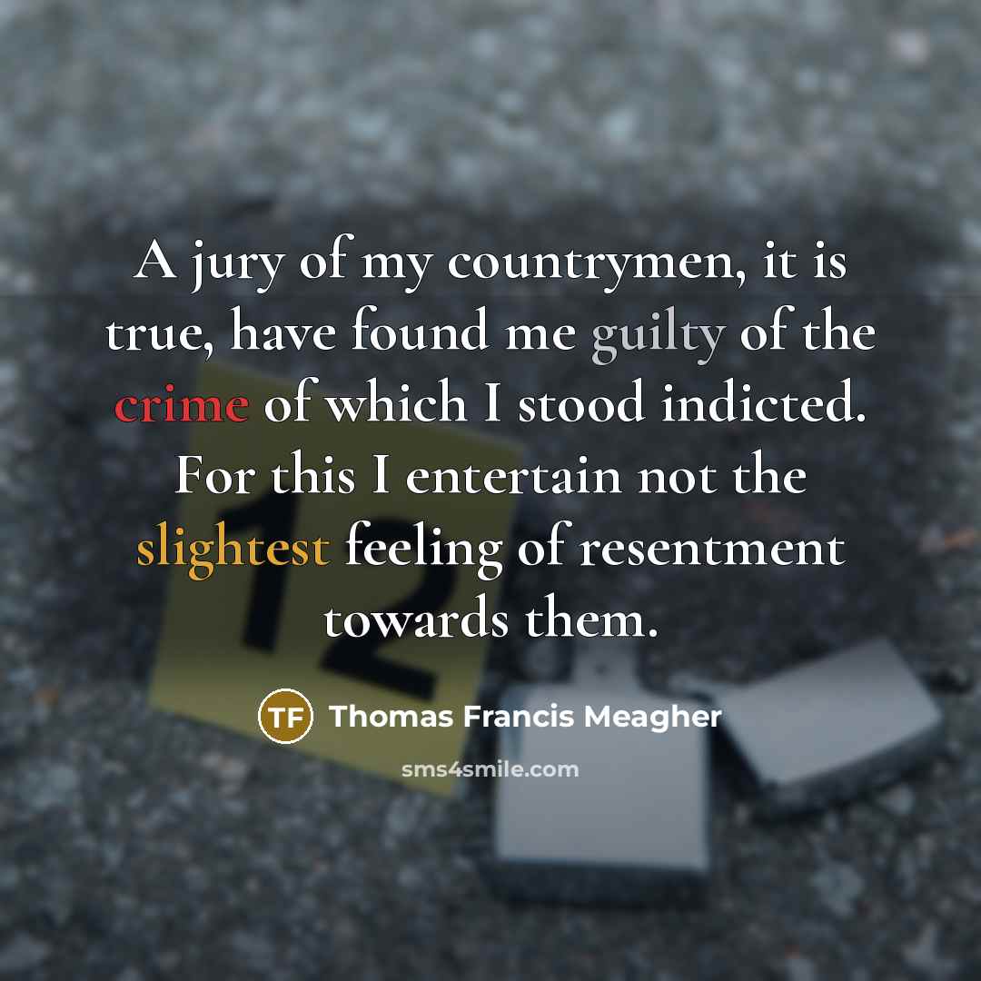 “A jury of my countrymen, it is true, have found…” quote by Thomas Francis Meagher