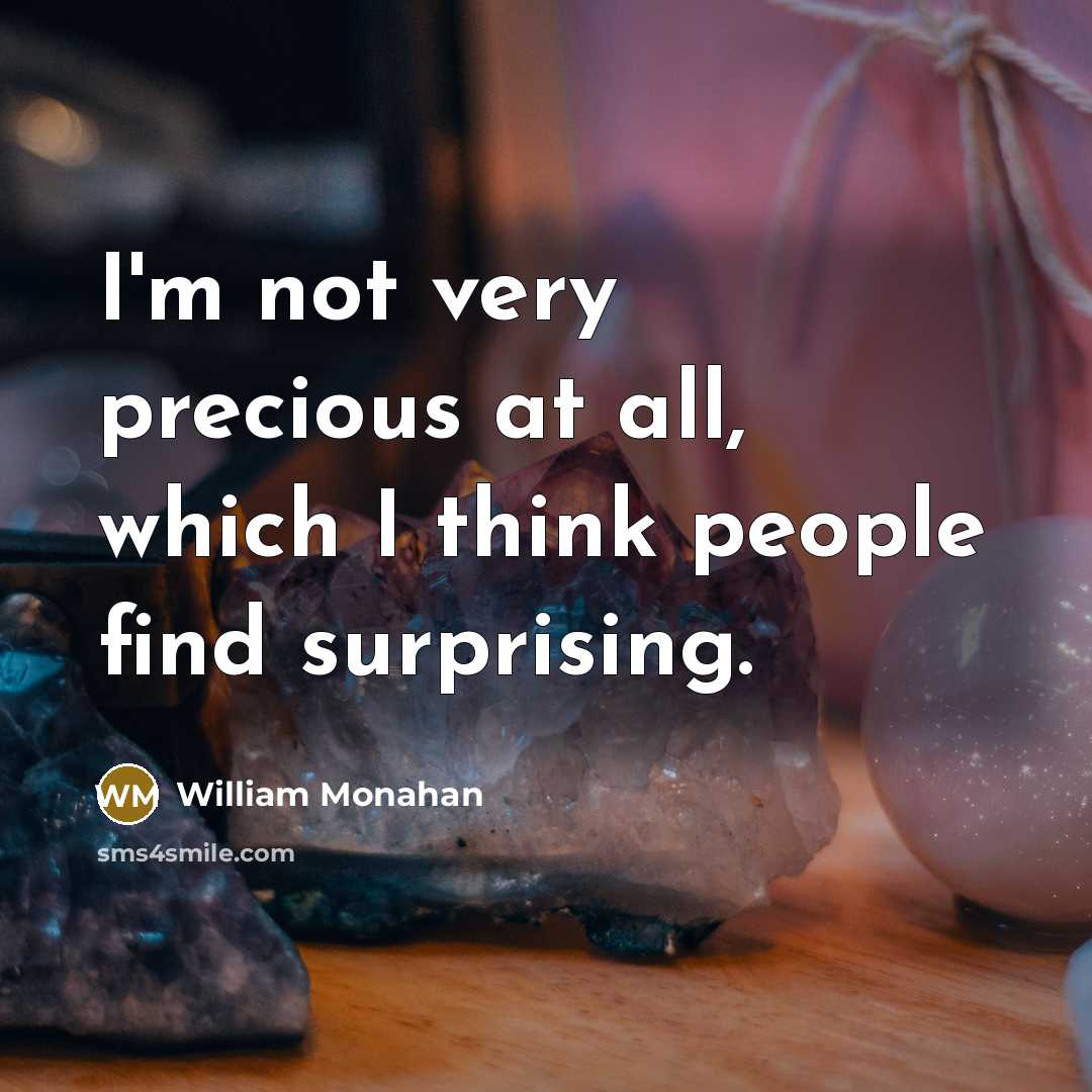 “I'm not very precious at all, which I think people…” quote by William Monahan