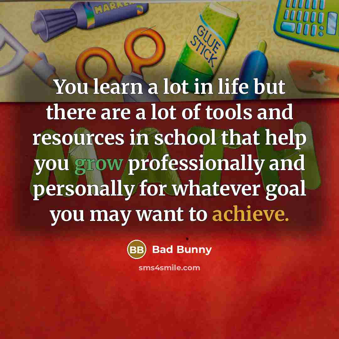 “You learn a lot in life but there are a…” quote by Bad Bunny