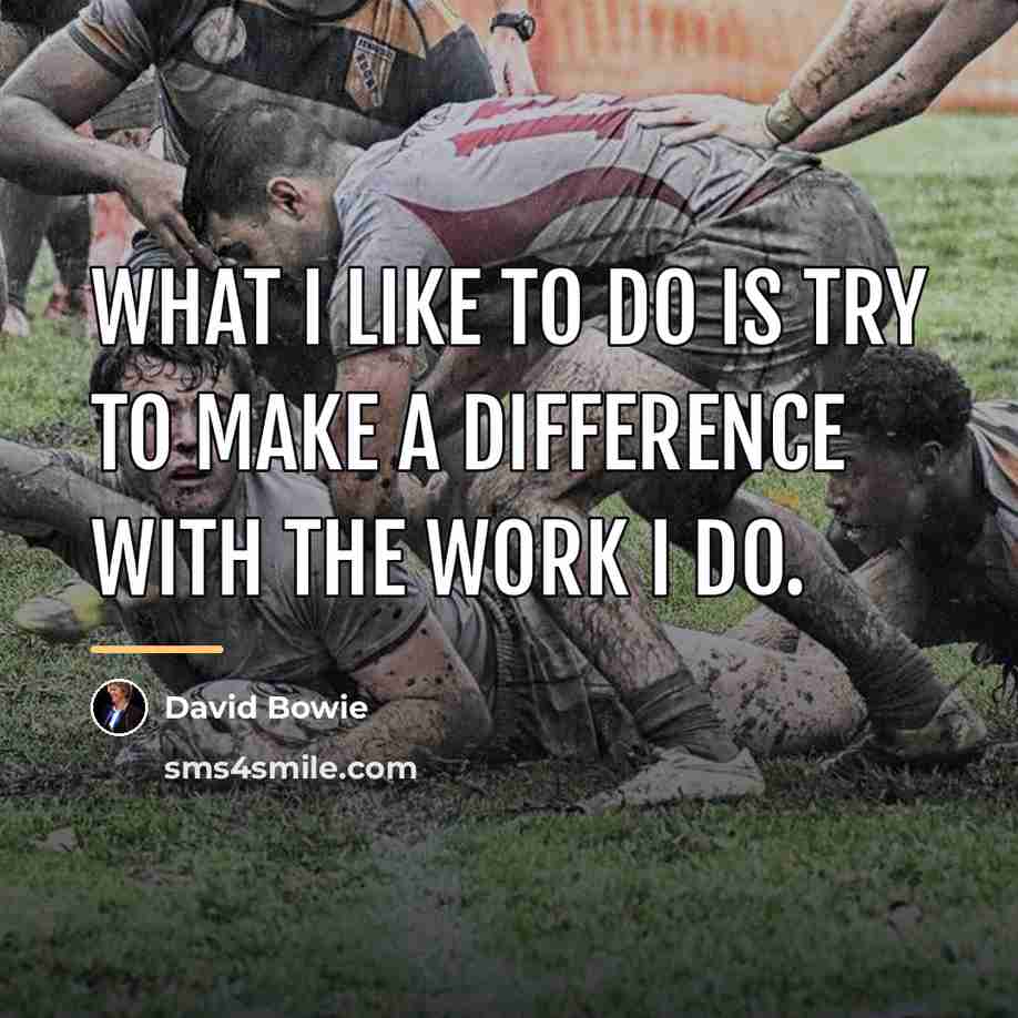 “What I like to do is try to make a…” quote by David Bowie