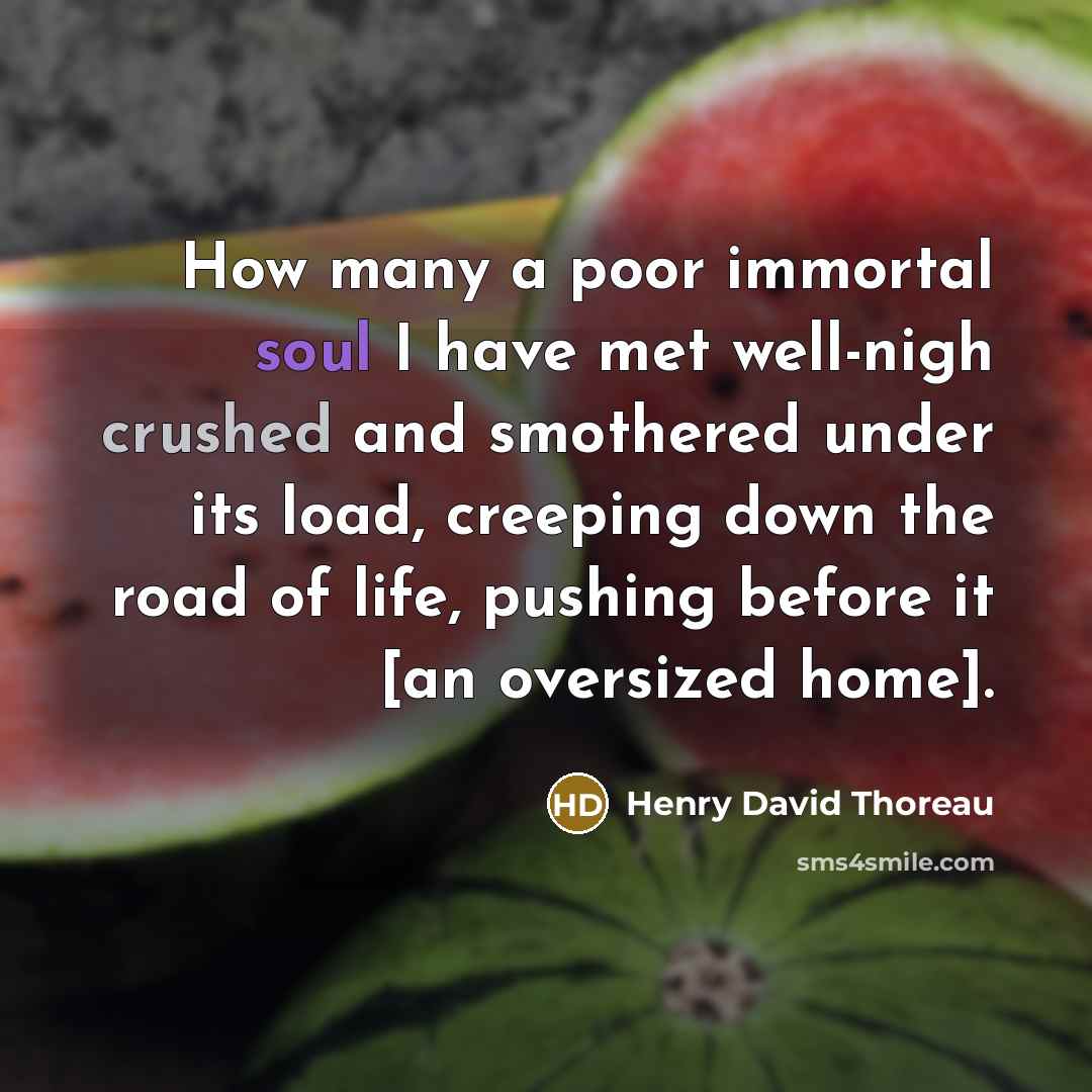 “How many a poor immortal soul I have met well-nigh…” quote by Henry David Thoreau
