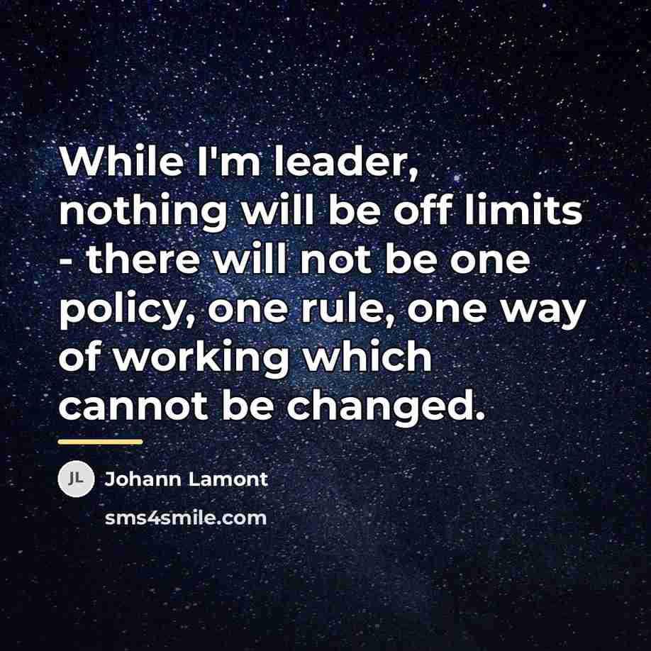 “While I'm leader, nothing will be off limits - there…” quote by Johann Lamont
