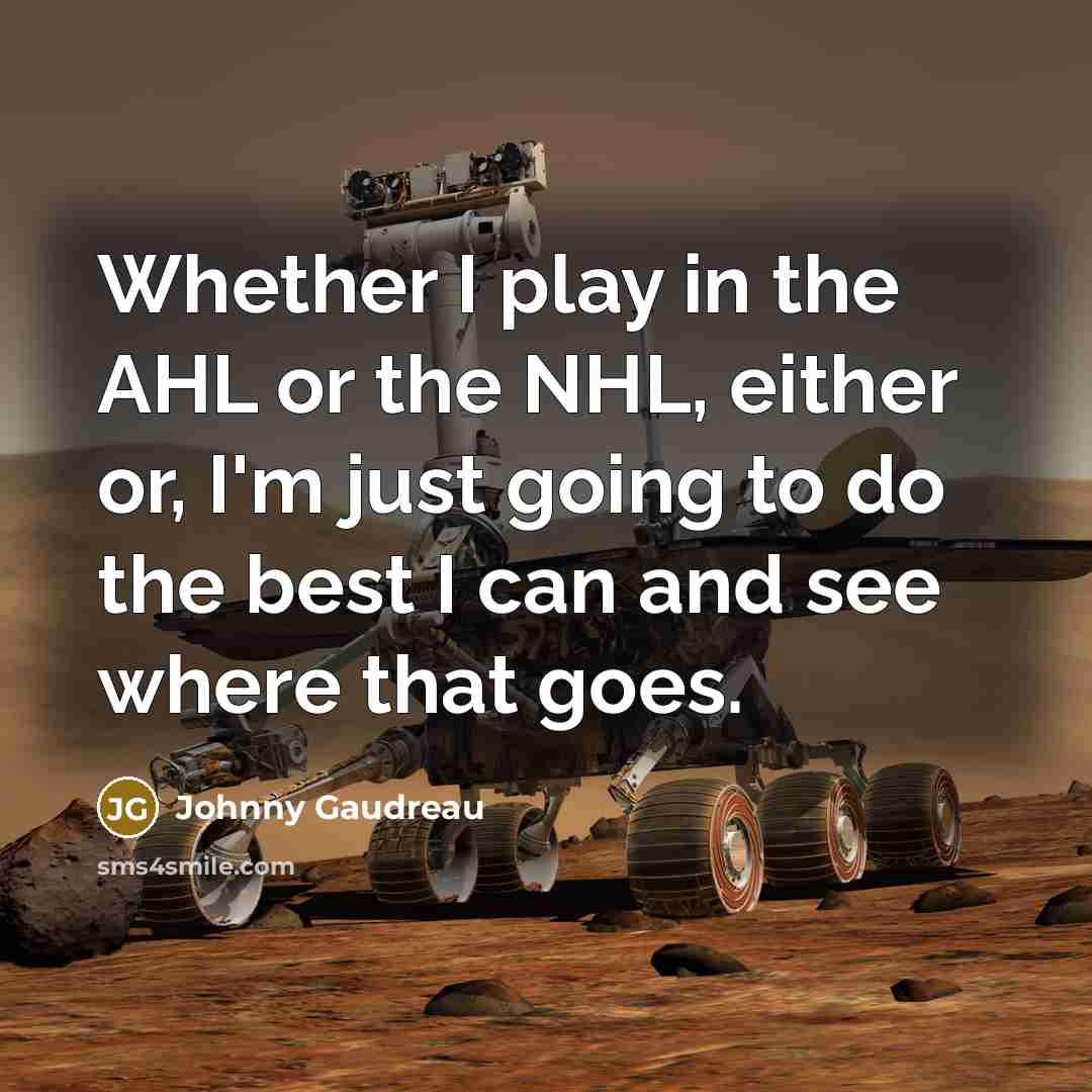 “Whether I play in the AHL or the NHL, either…” quote by Johnny Gaudreau