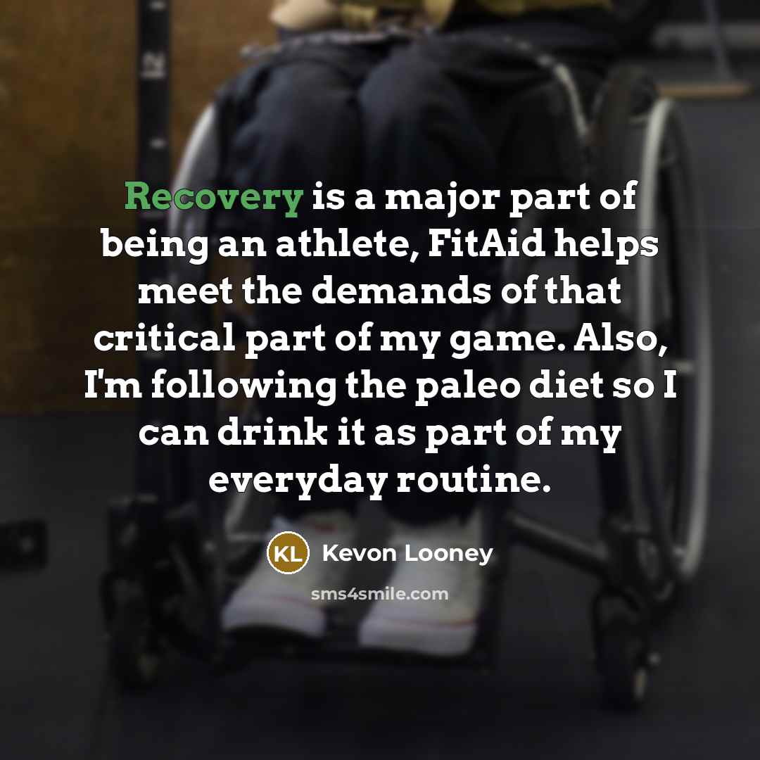 “Recovery is a major part of being an athlete, FitAid…” quote by Kevon Looney