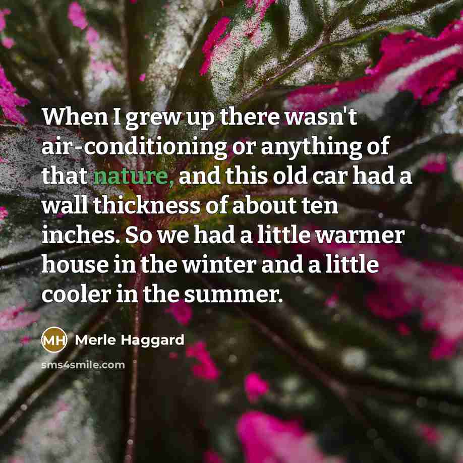 “When I grew up there wasn't air-conditioning or anything of…” quote by Merle Haggard