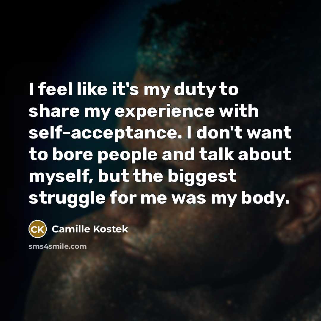 “I feel like it's my duty to share my experience…” quote by Camille Kostek