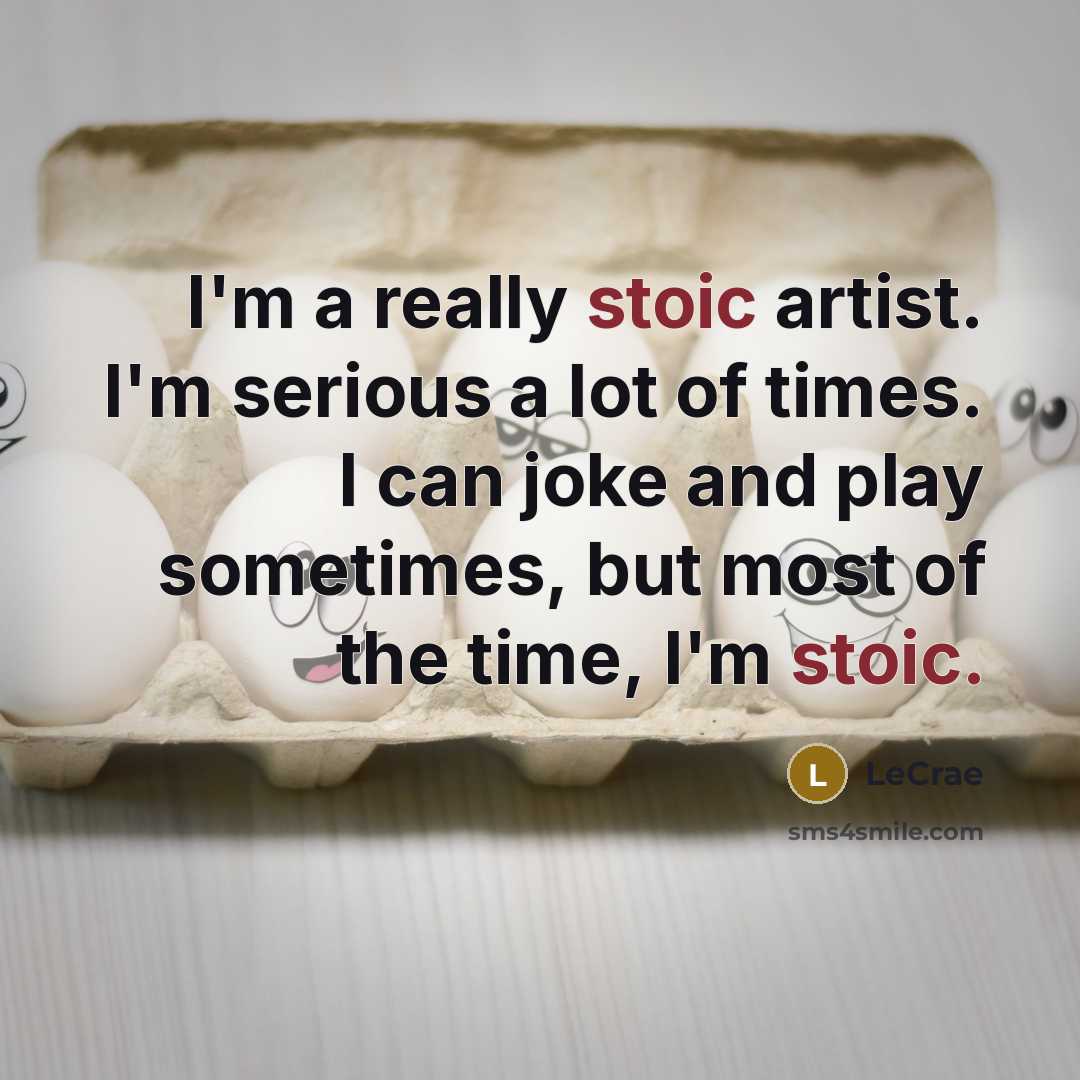 “I'm a really stoic artist. I'm serious a lot of…” quote by LeCrae